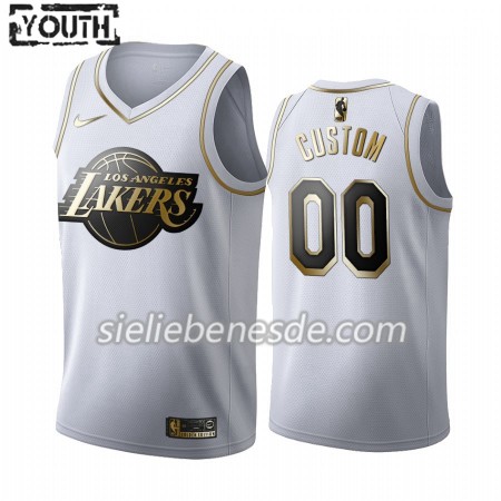 Kinder NBA Los Angeles Lakers Trikot Nike 2019-2020 Weiß Golden Edition Swingman - Benutzerdefinierte